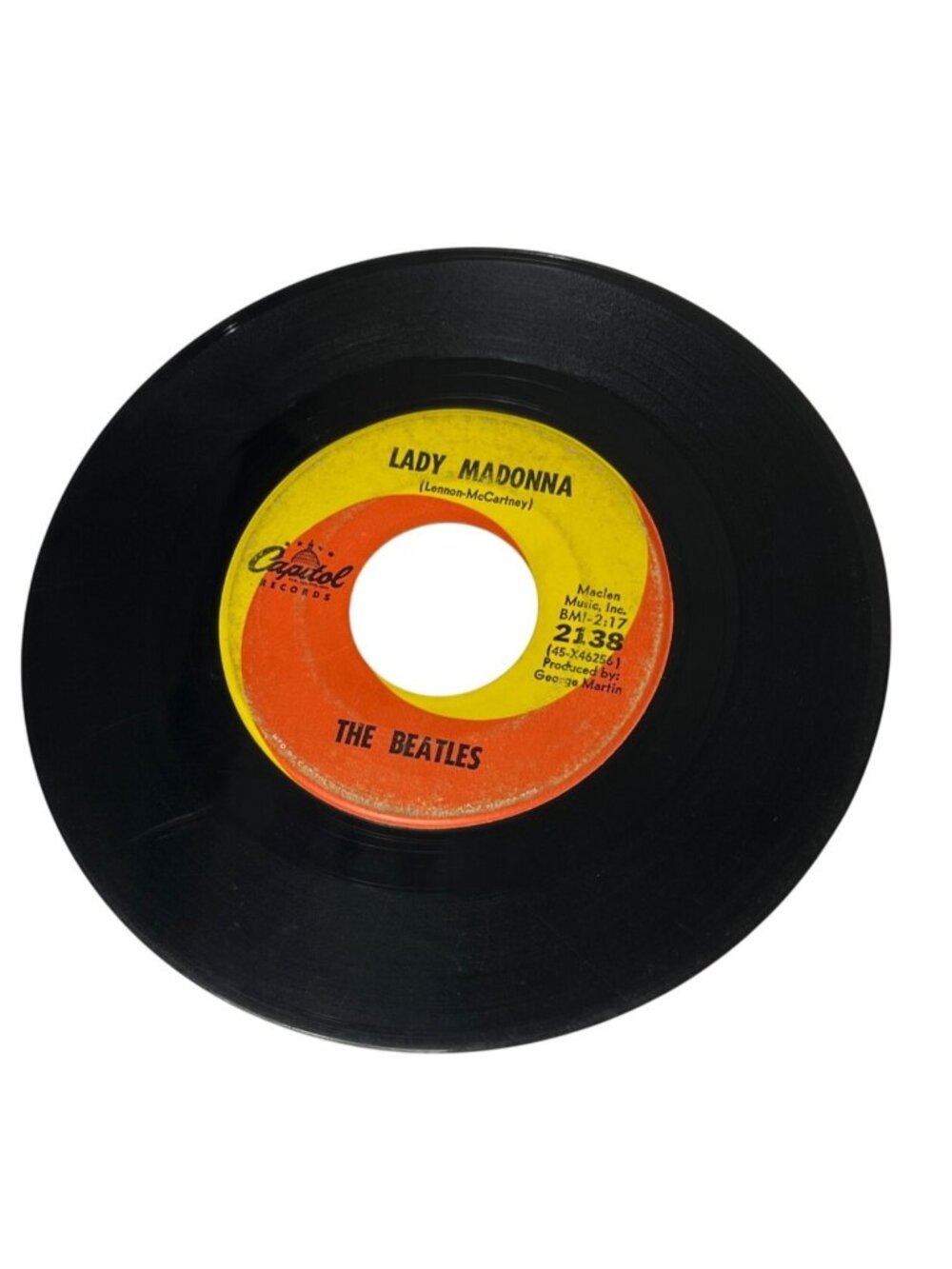 The Beatles Lady Madonna / The Inner Light 7" Vinyl 45 RPM Capitol Records R62